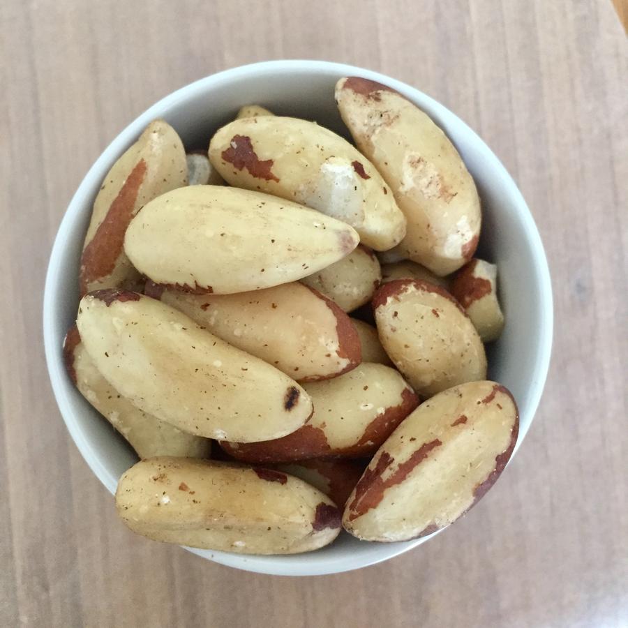 Castanhas do Brasil prontas para o consumo.