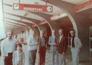 Família Chaouk no Aeroporto de Congonhas em São Paulo (1972).